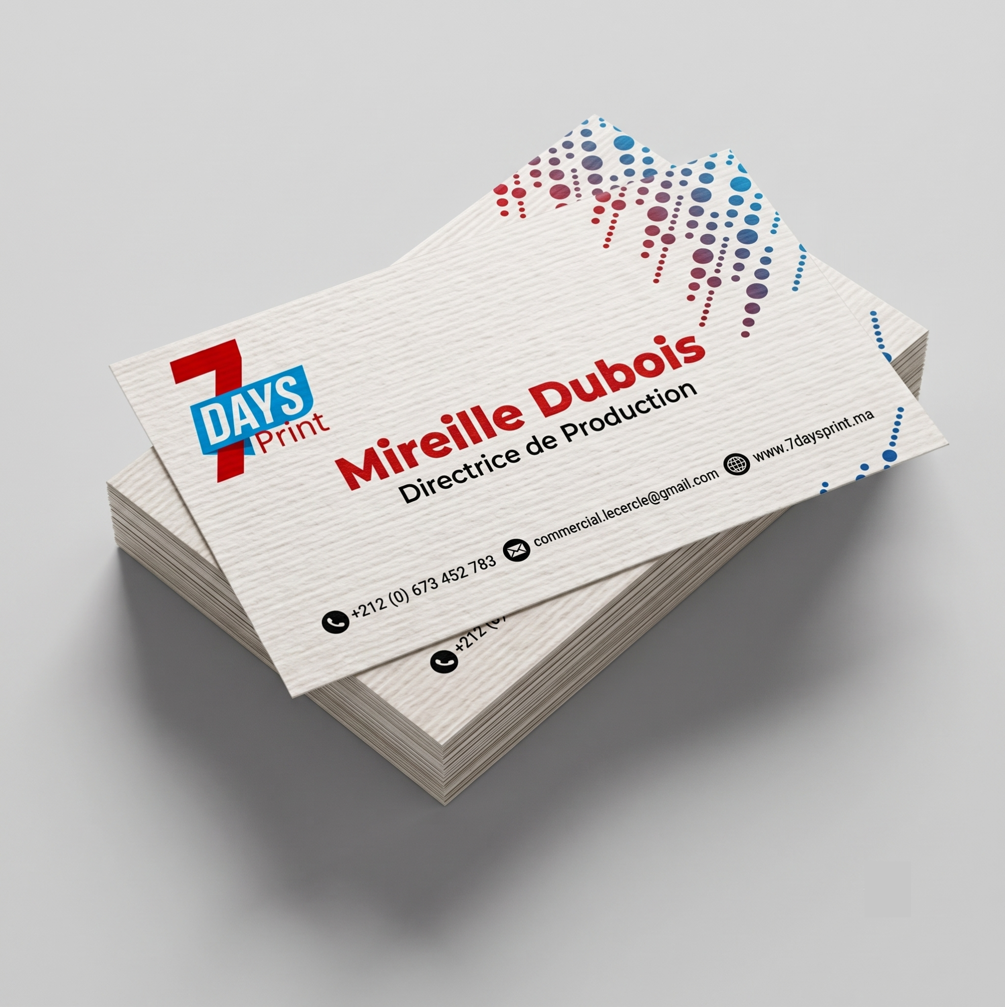 Impression cartes de visite premium Casablanca — 7DaysPrint